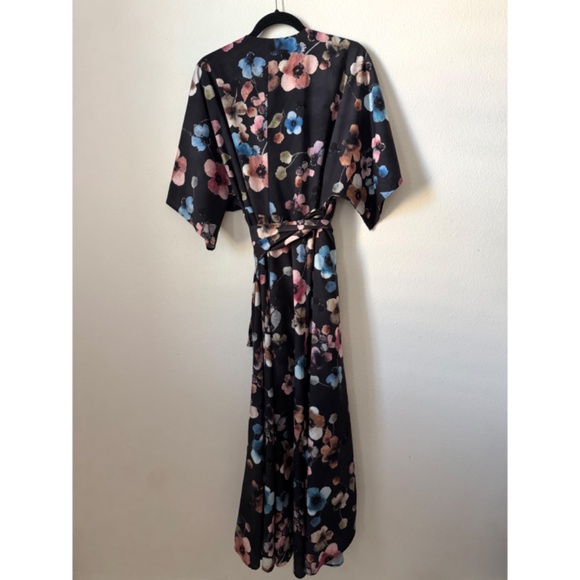 Hutch Anthropologie Womens Monaco Wrapped Floral Maxi Dress Plus Size 1X - Picture 3 of 7